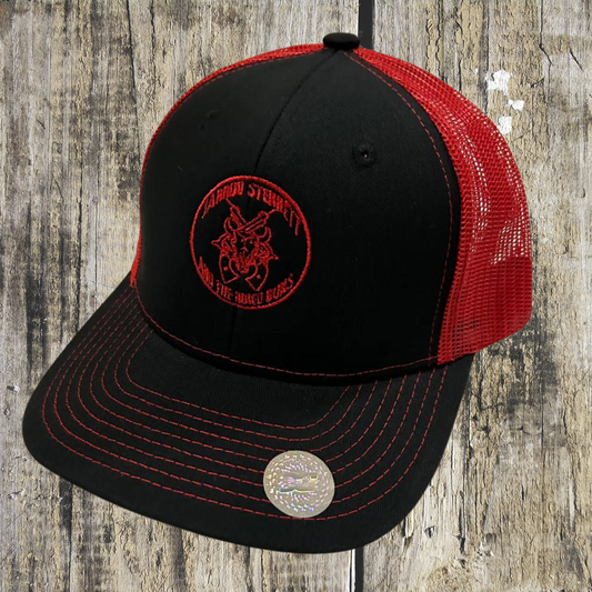 Cap black/red